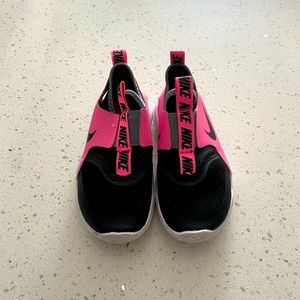 Girls size 11 Nike shoes Pink and black